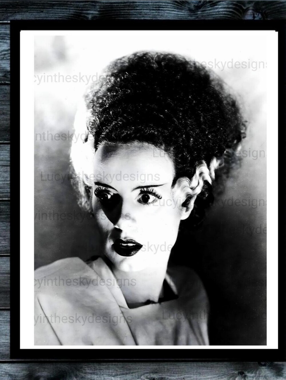 Bride of Frankenstein Art Print Everyday is Halloween Monster Wall Art